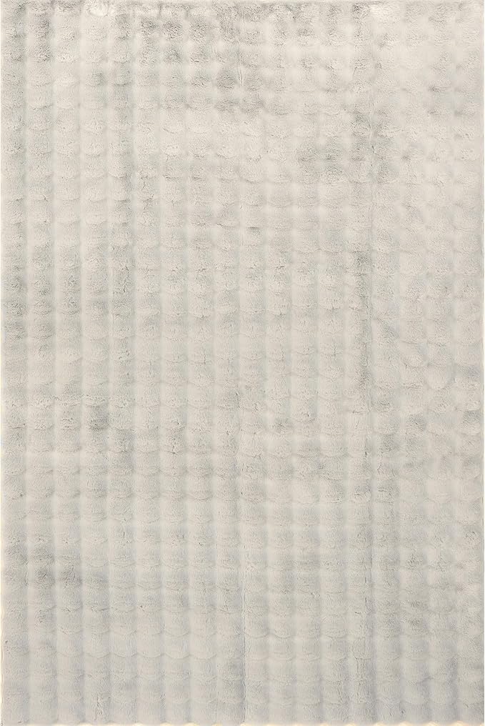 nuLOOM 5' x 8' Cozy Plush Area Rug, Machine Washable, Non-Slip, Soft Fluffy Shag Carpet for Living Room Bedroom Kids Room Nursery Home Decor, Jeni Grey