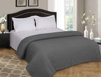 Elvana Home 100% Cotton Bed Blanket, Breathable Bed Blanket King Size, Cotton Thermal Blankets King, Perfect for Layering Any Bed for All Season, Charcoal Grey