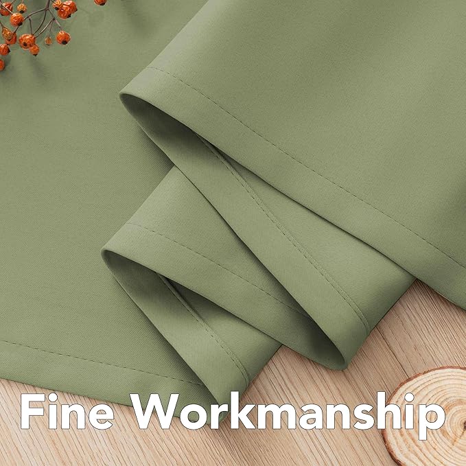 H.VERSAILTEX Window Treatment Blackout Thermal Insulated Room Darkening Solid Grommet Curtains/Drapes for Bedroom (Set of 2 Panels,52 by 63 Inch Long, Sage)
