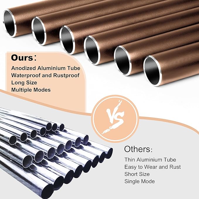 Large Aluminium Wind Chimes 37 Inches to Create a Zen Atmosphere Suitable for Outdoor, Garden, Patio Decoration. Classic Wind Chimes with Wind Catcher Suitable as A Gift for Unisex(Coffee)