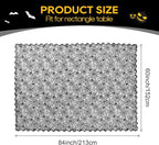 eZAKKA Halloween Table Cloth, Spider Webs Tablecloths Black Tablecloth Lace Fabric Table Cloths Spooky Cover for Rectangle Tables for Parties Gothic Halloween Home Decorations, 60x84 Inch