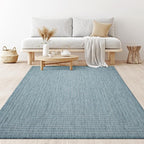Adiva Rugs Outdoor Indoor Area Rug, Weather Resistant, Easy to Clean, Stain Resistant Floor Mat for Dining Room, Backyard, Deck, Patio (Aqua Weiss, 10' x 14')
