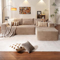 ovios 104" Cloud Sectional Couch with L-Shape Chaise,Modern Modular Sofa with Deep Seat, Upholstered Couches for Living Room Bedroom,No Assembly Required, Camel (Corduroy Fabric)