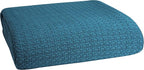 Elvana Home 100% Cotton Bed Blanket, Breathable Bed Blanket Twin Size, Cotton Thermal Blankets Twin, Perfect for Layering Any Bed for All Season, Teal Green
