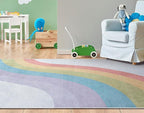 Well Woven Kids Rugs Rainbow 9'10" x 13' Multi Color Modern Flat-Weave Playroom Area Rug