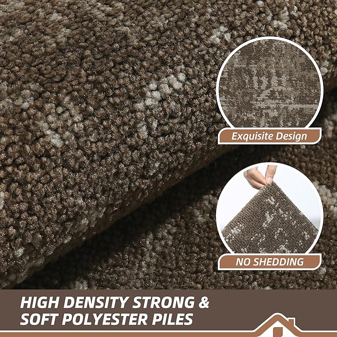 BEQHAUSE Dirt Trapper Door Mat 24"x36" Non-Slip Door Mats Washable Entryway Rugs Stain Resistant Doormat Absorbent Welcome Floor Mat for Front Back Door, Muddy Wet Shoes & Paws,Brown