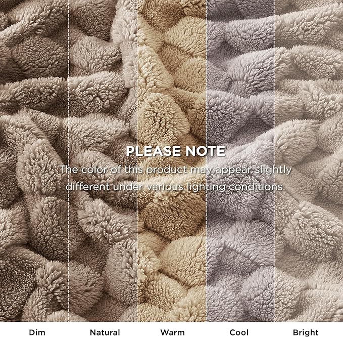 Bedsure GentleSoft Blankets Queen Size for Bed - Super Soft Cozy Blanket for Women Men Girls, Large Fuzzy Fleece Throw for Bedroom Decor, Light Taupe, 90x90 Inches