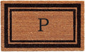 Calloway Mills 152963672P Black Border 36" x 72" Monogram Doormat Letter (P)