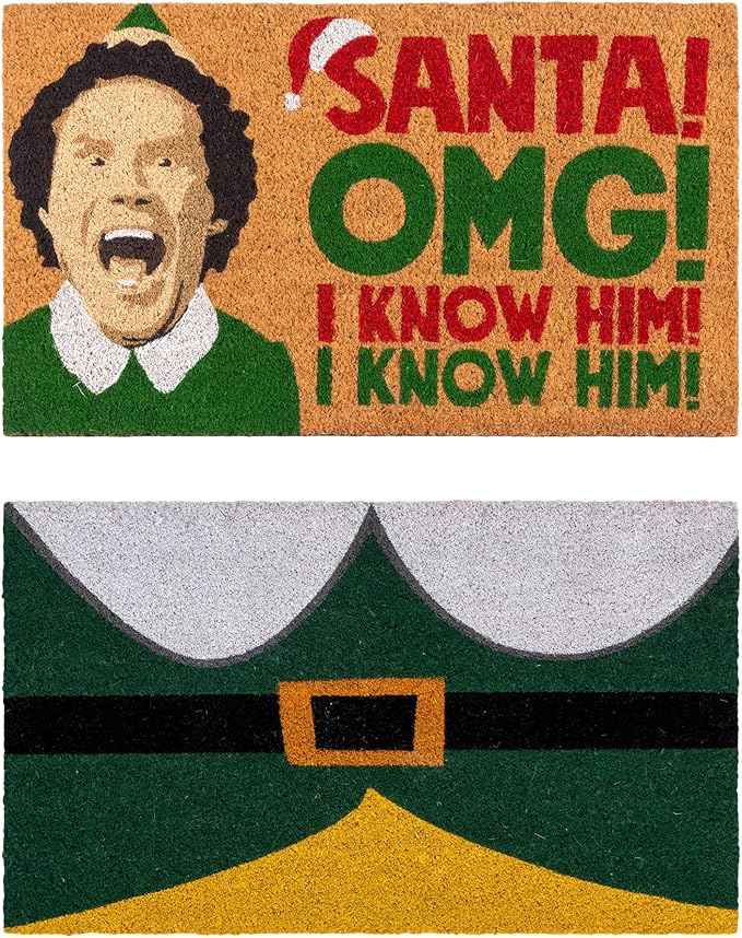 Gertmenian Paramount The Elf Coir Doormat - 2x3 Welcome Mat (2-Pack), Ideal for High Traffic Areas in Front Door, Garage, Entryway - OMG/Costume, 80025