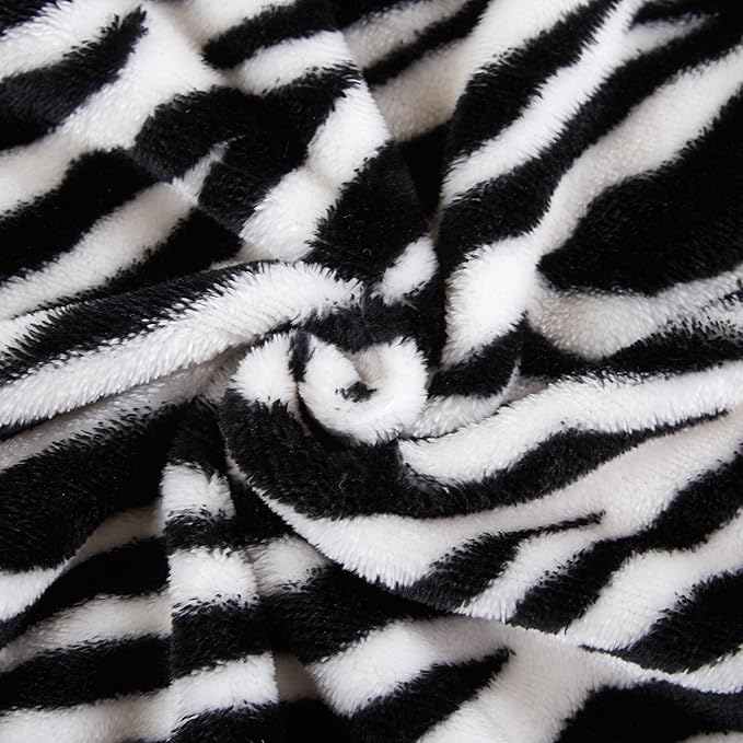 MERRYLIFE Throw Blanket Couch | Soft Decorative Ultra-Plush Soft Colorful Blanket| King Size Travel Throws Oversized |(90" 102", Zebra)