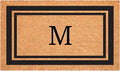 Calloway Mills 152962436M Black Border 24" x 36" Monogram Doormat, (Letter M)