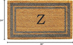 Calloway Mills 153022436Z Periwinkle Border 24" x 36" Monogram Doormat, (Letter Z)
