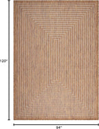 Adiva Rugs Outdoor Indoor Area Rug, Weather Resistant, Easy to Clean, Stain Resistant Floor Mat for Dining Room, Backyard, Deck, Patio (Wooden, 8' x 10')