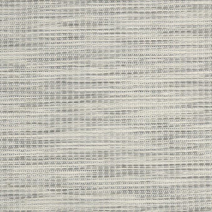 Nourison Positano Indoor/Outdoor Light Grey 2'2" x 12' Area Rug, Easy Cleaning, Non Shedding, Bed Room, Living Room, Dining Room, Backyard, Deck, Patio (2x12)
