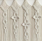 Achart Macrame Wall Hanging Large- Boho Wall Decor- large wall art- Wall Decor Living Room- Macrame Tapestry Boho Decor for Bedroom (Beige-Flower)