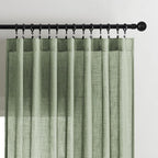 Joydeco Linen Curtains 84 Inch Length 2 Panel Sets,Light Filtering Curtains for Bedroom 52 Inch Wide Living Room Drapes with Back Tabs & Rod Pockets (W52 x L84 Inch, Loden)