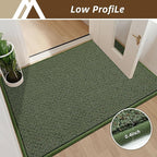 COSY HOMEER-Door-Mat 32"x48" Non Slip Absorbent Entryway Rugs Dirt Trapper Doormats Washable Entrance Mats Low Pile Welcome Floor Mat for Front Back Door and Entry Mats,Green