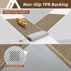 COSY HOMEER-Door-Mat 20" x 32" Non Slip Absorbent Entryway Rugs Dirt Trapper Doormats Washable Entrance Mats Low Pile Welcome Floor Mat for Front Back Door and Entry Mats,Taupe