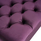 Christopher Knight Home Gloust Velvet Storage Ottoman, Upholstered Rectangular Storage Bench, Living Room Seating, Tufted BottonFoot Rest Stool for Home Office, Entryway and Bedroom, Purple