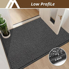 COSY HOMEER-Door-Mat 20" x 32" Non Slip Absorbent Entryway Rugs Dirt Trapper Doormats Washable Entrance Mats Low Pile Welcome Floor Mat for Front Back Door and Entry Mats,Dark Grey