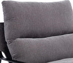 DUOMAY Modern Accent Arm Chair, Comfy Linen Lounge Lazy Chair with Metal Leg, Mid-Century Corner Chair for Living Room Bedroom Office Apartment, Grey