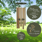 ASTARIN 20th Tree of Life Wind Chimes, Personalized Wind Chimes for Cople Women Men, Couple Gifts for Keepsake, Deep Tone Windchime Romantic Gift
