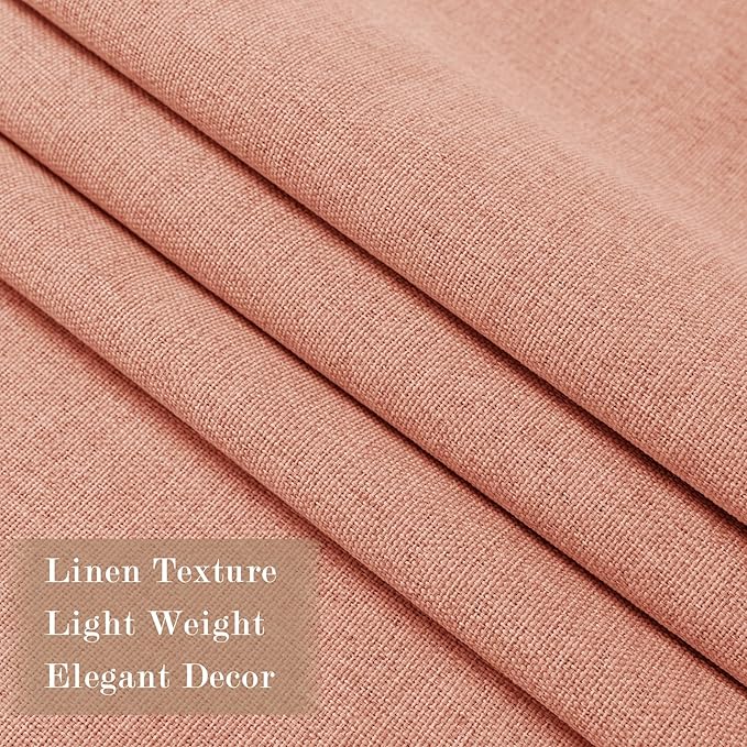 Room Divider Curtains Screen Partitions, Linen Look 100% Blackout Drapery 84 Inches Long, 120" Wide Pinch Pleated Window Drapes, Privacy Protecting, Light Blocking, (1 PC, Orange)