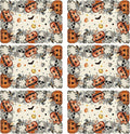 XCHI Spooky Skeleton Ghost Pumpkin Halloween Placemats Set of 6 Table Mats for Party Home Kitchen Dining Table Decorations 12x18 Inch