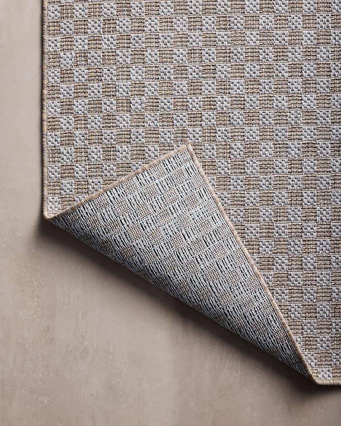 Loloi Amber Lewis Topanga Collection TOP-02 Natural/Silver 3'-11" x 5'-11" Indoor/Outdoor Accent Rug