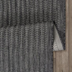 Adiva Rugs Outdoor Indoor Area Rug, Weather Resistant, Easy to Clean, Stain Resistant Floor Mat for Dining Room, Backyard, Deck, Patio (Pebble Weiss, 5' x 7')