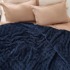 Bedsure GentleSoft King Size Blanket for Bed - Super Soft Cozy Blankets for Women Men Girls, Large Fuzzy Fleece Throw for Bedroom Decor, Navy Blue,108x90 Inches