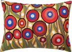 Lumbar Yellow Poppy Floral Pillow Cover Red Poppies Flower Pillows Farmhouse Chair Cushion Floral Poppy Hand Embroidered Size 14x20