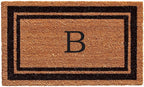 Calloway Mills 152963672B Black Border 36" x 72" Monogram Doormat Letter (B)