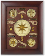 SAILINGSTORY Nautical Wall Decor Knot Board Frame Maritime Decor Coastal Compass Decor