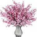 Sggvecsy 15 Pcs Babys Breath Artificial Flowers Gypsophila Bouquets Bulk Real Touch Fake Silk Flowers for Home Wedding DIY Floral Arrangement Kitchen Table Centerpiece Festival Decoration (Pink)