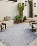 Loloi Amber Lewis Topanga Collection TOP-07 Silver/Blue 9'-2" x 12'-0" Indoor/Outdoor Area Rug
