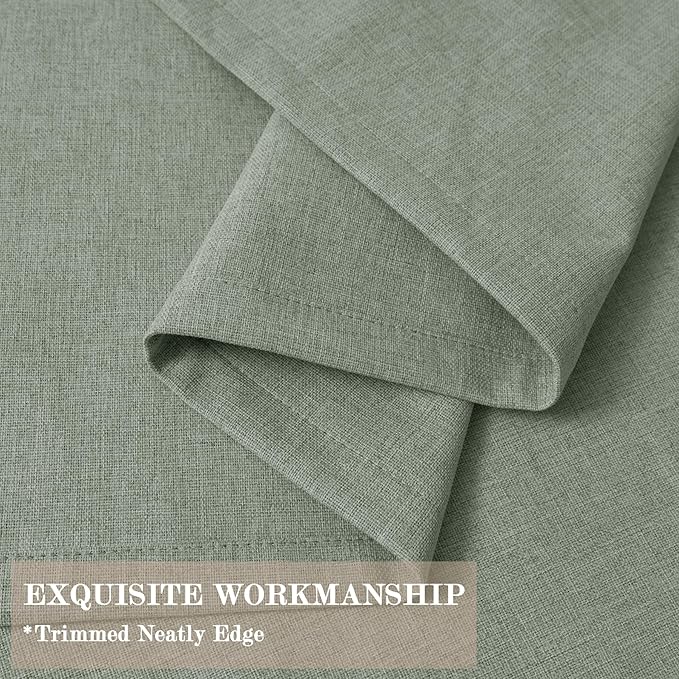 150 Inches Extra Wide Room Divider Draperies, Pinch Pleat Drapes, Absolutely Blackout Sliding Door Drapery, Total Privacy Ceiling Track Curtains, 150" W by 102" L, Fog Green (1 Panel)