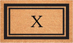 Calloway Mills 152962436X Black Border 24" x 36" Monogram Doormat, (Letter X)