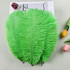 THARAHT Green Ostrich Feathers 12pcs Natural Bulk 10-12Inch 25cm-30cm for Crafts Wedding Party Centerpieces Mardi Gras and Home Decoration Feathers