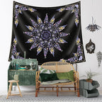 Damanse Floral Tapestry Wall Hanging Cute,Boho Wall Tapestry for Bedroom Aesthetic,Mandala Living Room Decor for Teen Girls (Purple, 59.80" x 78.70")