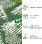 GENIMO Outdoor Rug 5' x 8' Waterproof for Patios Clearance, Reversible Plastic Straw Camping Rug Carpet, Large Area Rugs Mats for RV, Picnic, Backyard, Deck, Balcony, Porch, Dark Green&White