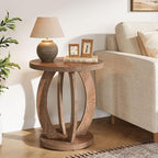 Tribesigns Round Side Table with Storage