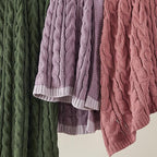 Bedsure Cable Knit Throw Blanket for Couch Bed - Breathable Chenille Chunky Knit Throw Blanket for Decorative Gift, GentleSoft Cozy and Warm for Winter and All Seasons, Green, 50x60 Inches