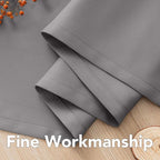 H.VERSAILTEX Blackout Grey Curtains for Bedroom/Living Room, 52" Wide x 63" Long Each Panel,Grommet Top (Set of 2 Panels)