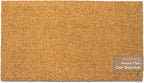 Welcome Doormats, Natural Coco Coir Mats with Non-Slip PVC Backing, Indoor Outdoor Mats for Home & Office, Floor Mats for Door Decor, Patio Decor, Plain Entry Mat, Beige, 30"x17"