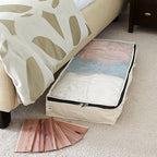 Household Essentials Cotton Canvas Under Bed Clothing and Linen Storage Bag | Natural