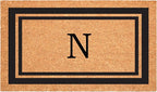 Calloway Mills 152963048N Black Border 30" x 48" Monogram Doormat Letter (N)