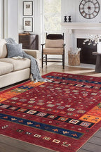 Keen Home Design 8x10 Rug - Machine Washable Area Rug with Non-Slip Backing, Ideal for Living Room, Dining Room, Bedroom - Vintage, Easy Clean, Durable, Low Pile Rug - (8' x 10')
