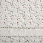 MarCielo 3-Piece 100% Cotton Oversized Bedspread Lightweight Quilt Coverlet Embroidery Farmhouse Bedding Set (TC Soft White,Oversized Queen (100"x106"))