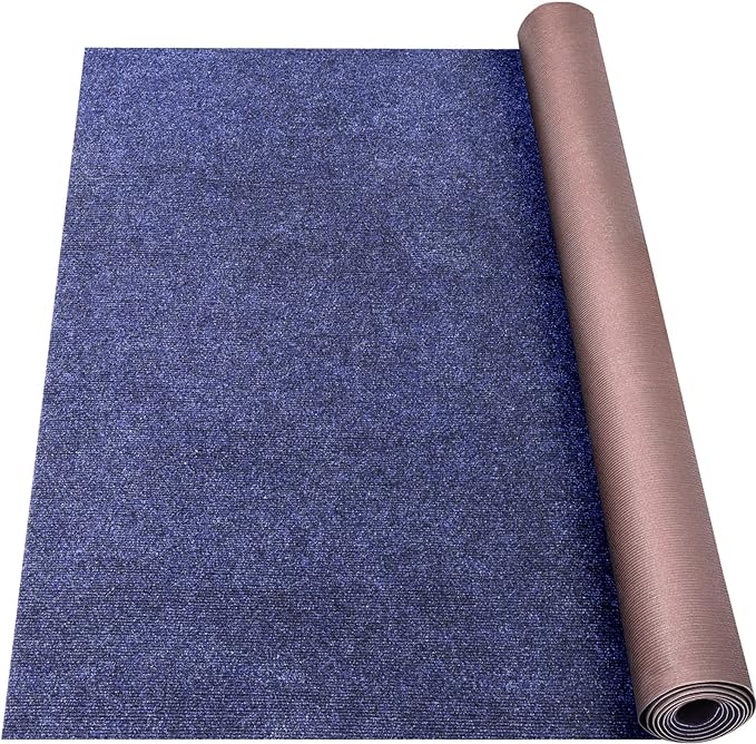 Marine Carpet,6 FT x 23 FT Deep Blue Indoor Outdoor Carpet 0.2" Thick Boat Carpet with Water-Proof TPE Backing, Non-Slide Outdoor Marine Carpet Roll for Home, Patio, Porch, Deck